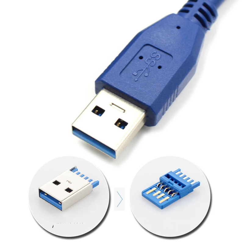 Cable de extensión USB 3,0 de 1/2/3/5m, cargador de sincronización de datos macho a hembra para ordenador portátil, PC, teclado, ratón, disco duro móvil - imagen 2