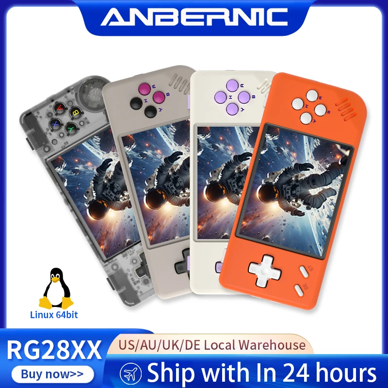 ANBERNIC RG28XX consola de juegos portátil Retro Linux 64 bits 3100mAh reproductores compatible con TV-HDMI-controlador de salida E-book 64G 5000 juegos
