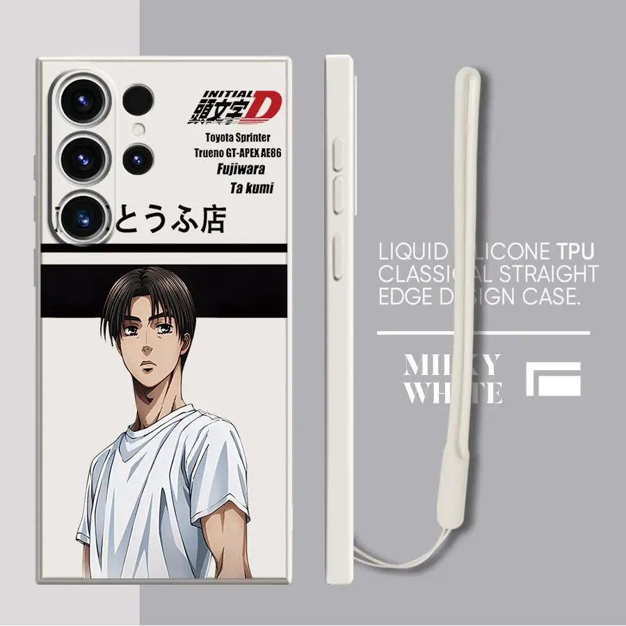 Funda para Samsung Galaxy Note 20 10 Ultra S25 Edge S21 Plus S24 FE S23 S22 Ultra S20 funda suave Anime iniciales D coche - imagen 4