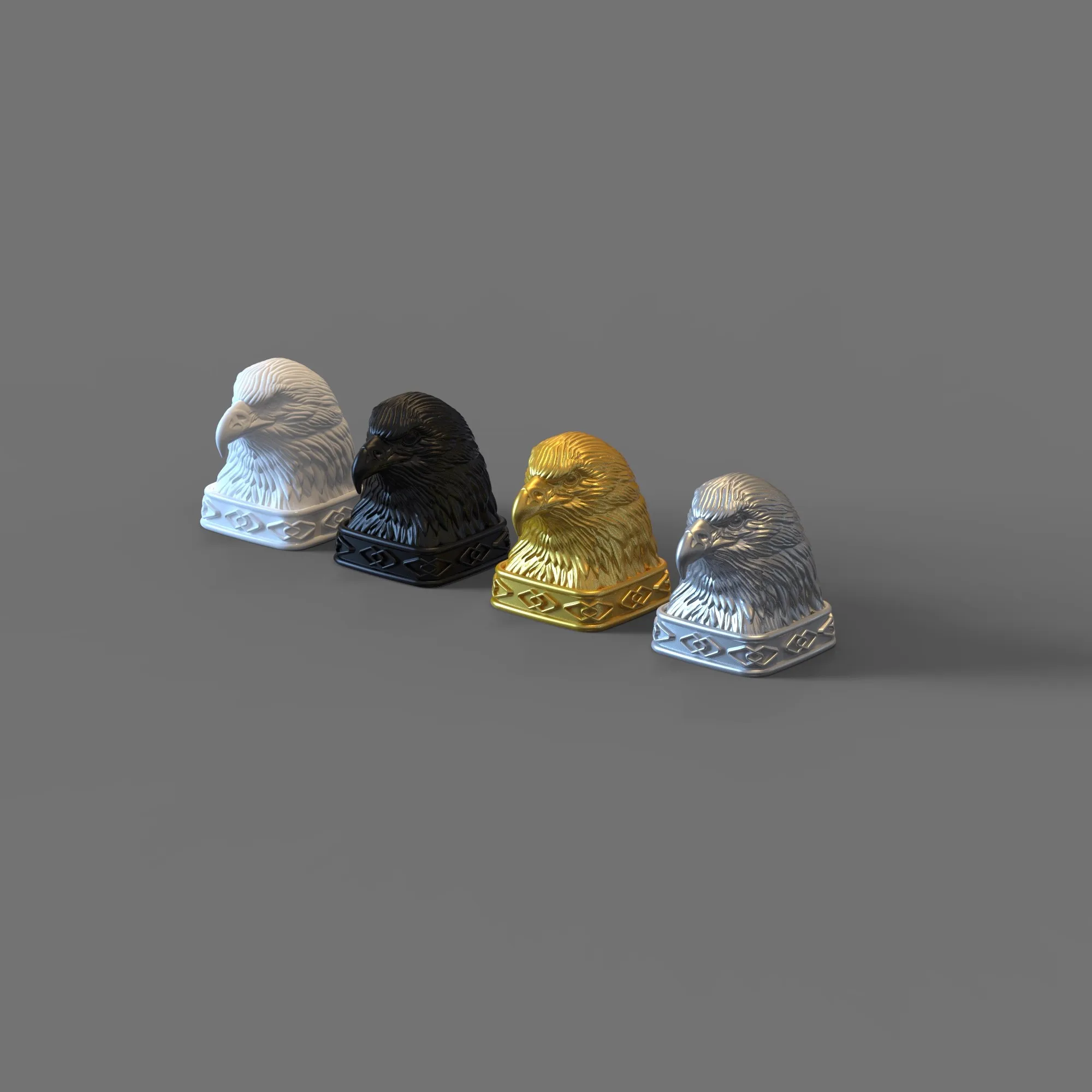 Teclas artesanales Gold Eagle, tapas de teclado para juegos personalizadas de resina 3D simples para accesorios de teclado mecánico, regalos - imagen 2