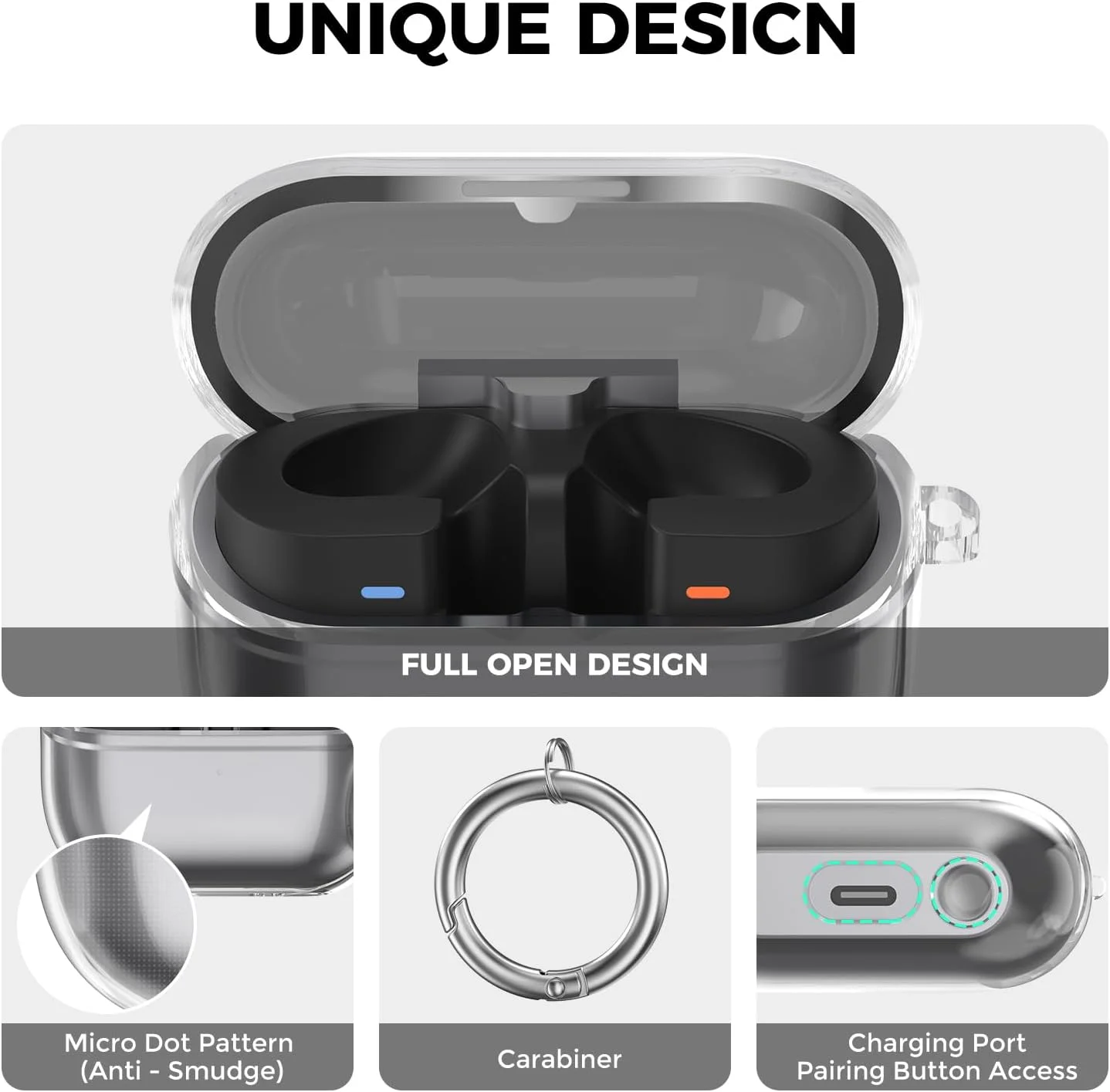 Funda transparente para Samsung Galaxy Buds3 Pro y Galaxy Buds 3 (2024) [Anti-amarillento] Fundas protectoras de TPU suave Compatible con la piel - imagen 3