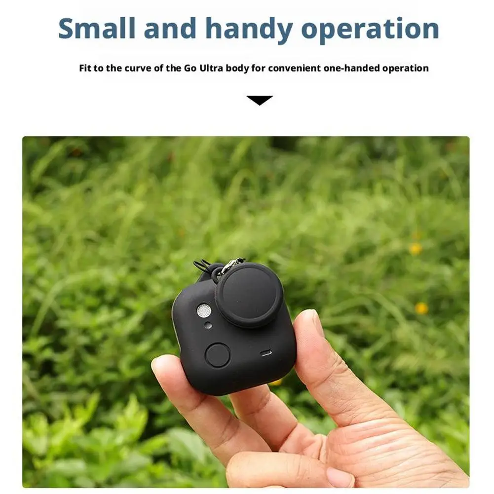 Funda de silicona para lente de cámara Insta360 GO Ultra, cubierta protectora de pantalla, accesorios antiarañazos con cordón - imagen 5