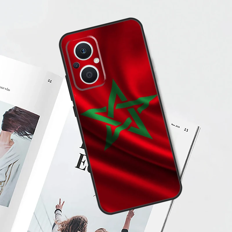 Funda con bandera marroquí para OPPO Find X8 X6 X9 Pro OPPO Reno 14F 11F 12F 13F 7 8 Lite 10 11 12 13 14 Pro - imagen 4