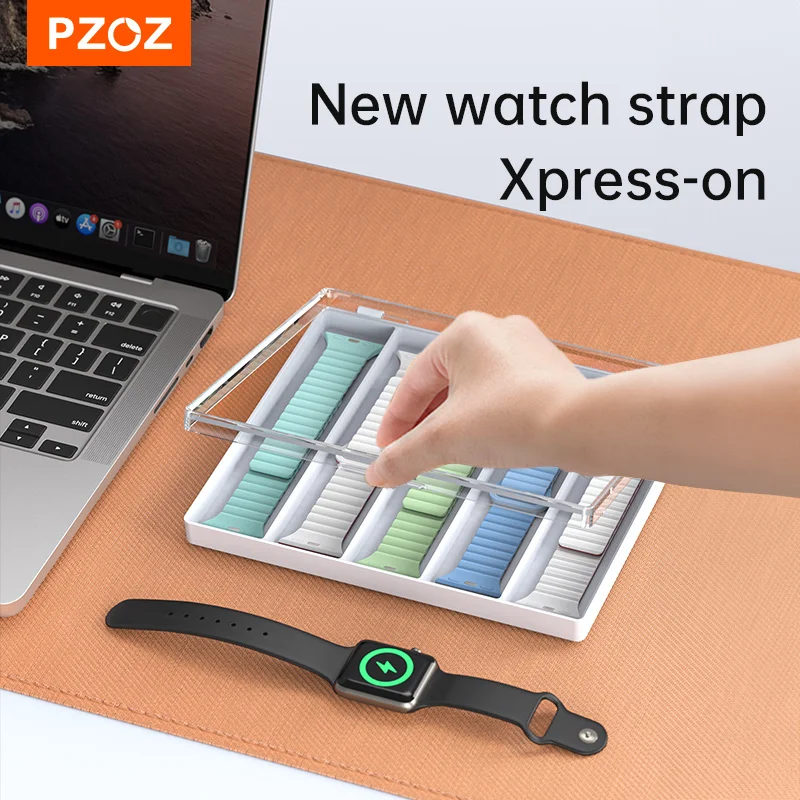 PZOZ-caja de plástico para Apple Watch S9 S8, caja transparente para reloj inteligente, accesorios de piezas pequeñas, bolsas - imagen 2