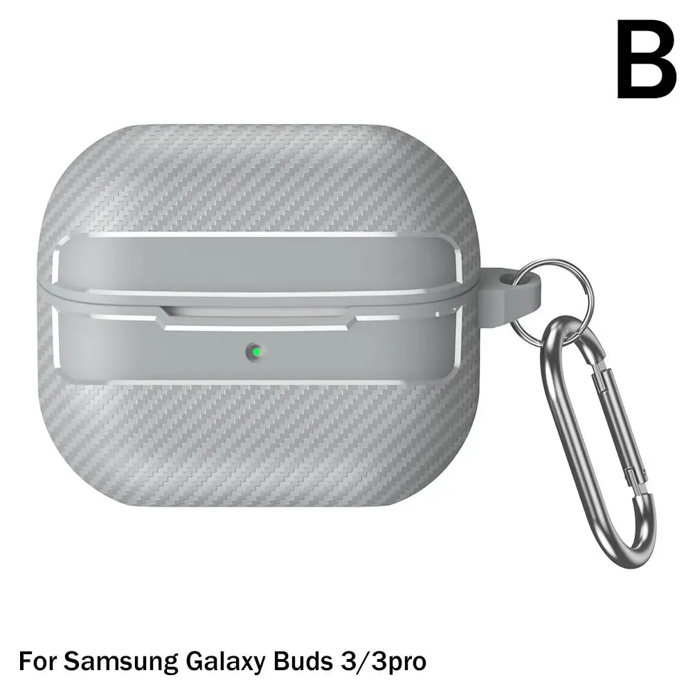 Para Samsung Galaxy Buds3/3pro fibra de carbono Bluetooth Anti-caída funda transparente auriculares de goma funda suave nuevo P5F9 - imagen 5