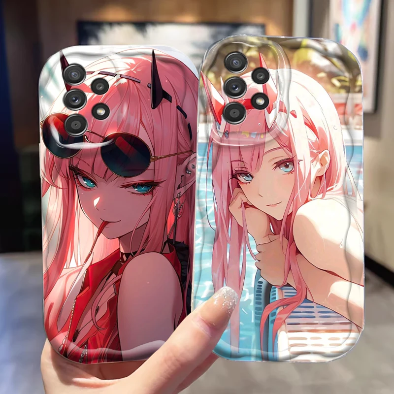 Darling In The Franxx Anime Art para Samsung A55 A54 A53 A52 A35 A34 A33 A32 A25 A24 A23 A22 A21S A15 A13 A14 5G Wave Oil Back