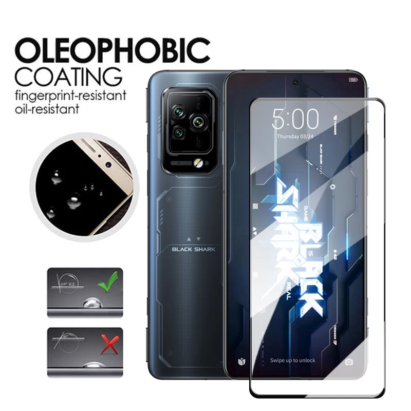 Para Black Shark 5 Pro vidrio templado cubierta completa 2.5D Protector de pantalla para Black Shark 5 Glass Black Shark 5 4S 4 Pro película de lente - imagen 3