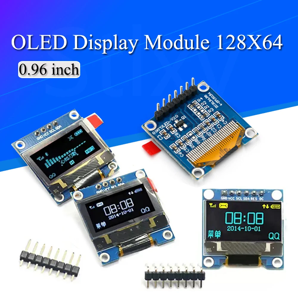 Módulo de pantalla OLED blanco serie oled IIC de 0,96 pulgadas 128X64 I2C SSD1306 12864 placa de pantalla LCD para Arduino