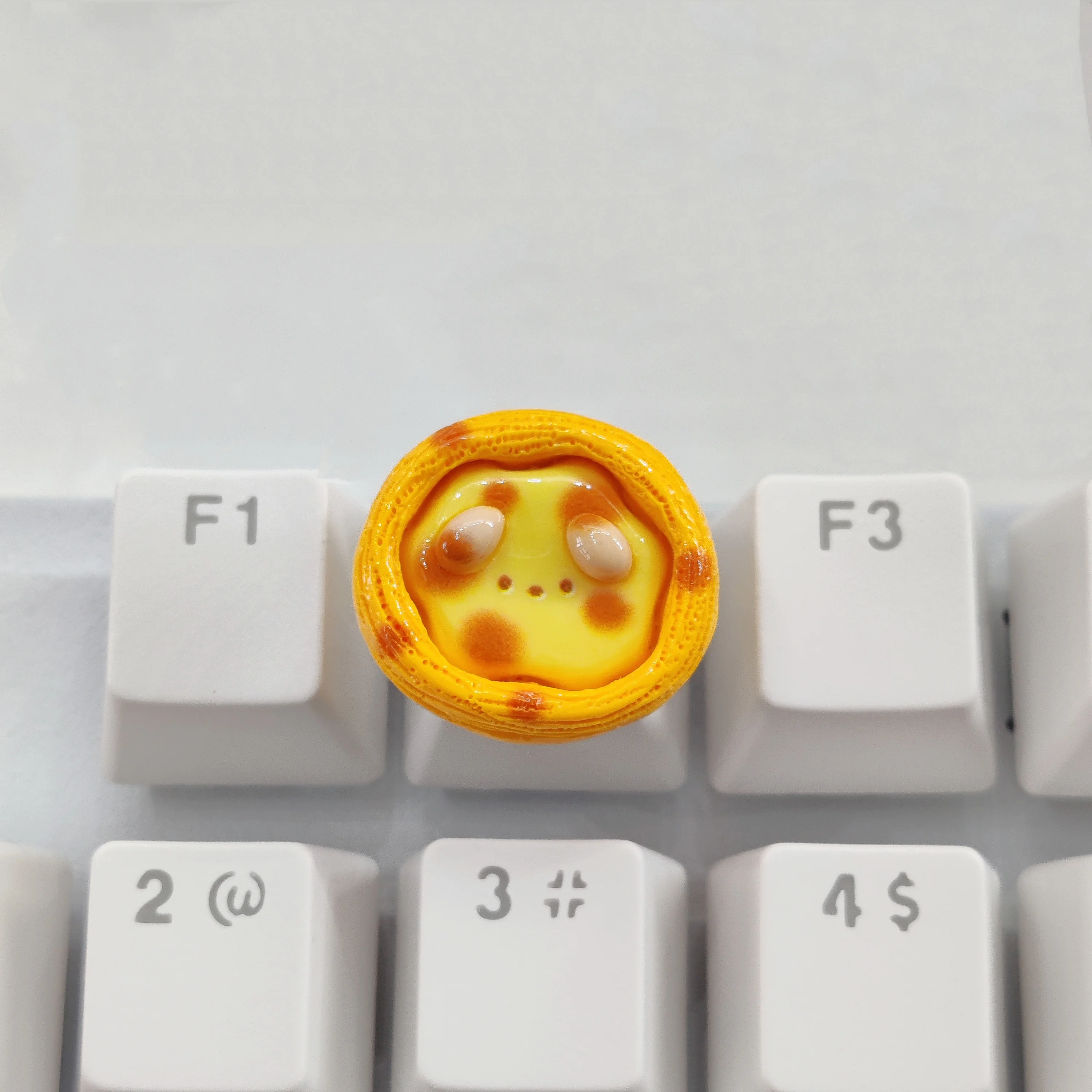 Tapa de tecla de teclado mecánico hecha a mano, personalidad, creatividad, tarta de huevo artesanal, Corgi, pedo, oso, amor, Chocolate - imagen 4
