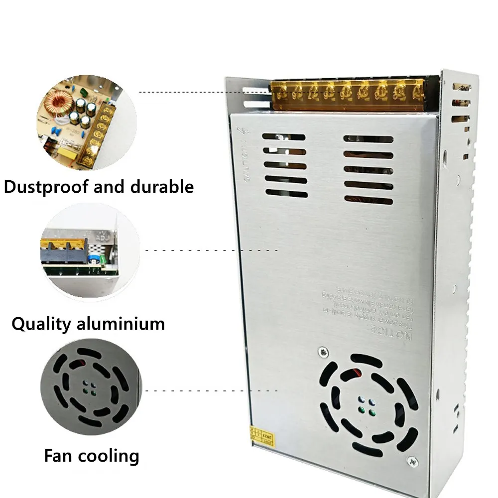 Transformador AC 220V a DC 12V 24V 36V 48V fuente de alimentación conmutada 360W 400W 500W 600W SMPS para tira de luz LED Motor CCTV - imagen 5