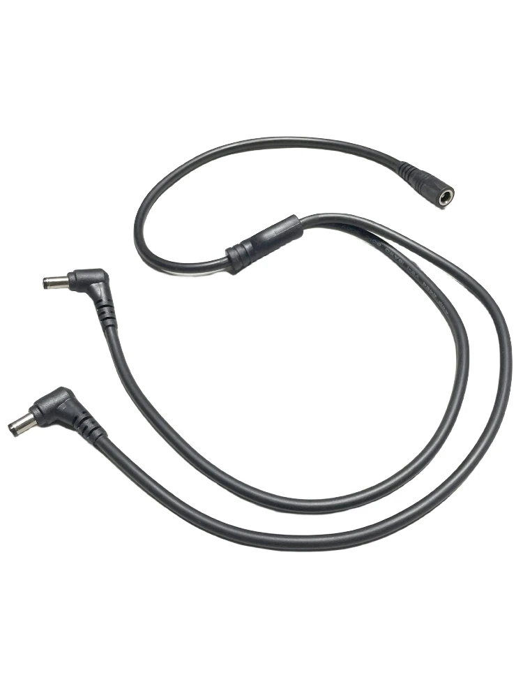 Adaptador divisor de alimentación de 1 hembra a 2 vías macho en ángulo, Cable de enchufe conector de 5,5mm x 2,1mm, 12v para enrutador de tira Led de cámara Cctv - imagen 2