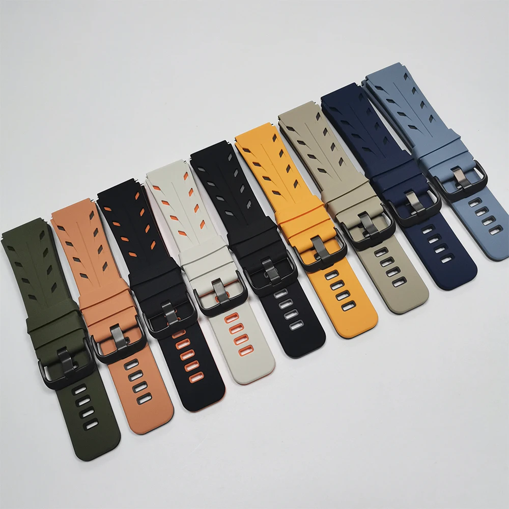 Correa de silicona de 22mm para SUUNTO RACE S/RUN, Correa para SUUNTO Ocean/VERTICAL/5 PEAK/9 PEAK PRO DLC, Correa de reloj deportivo suave - imagen 4