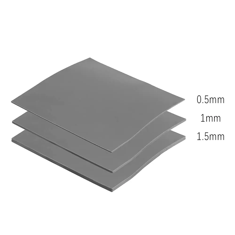Almohadilla térmica para disipador térmico de ordenador portátil, almohadilla de silicona conductora de refrigeración para disipador térmico de CPU GPU, 24W/MK, 100x100x0.5/1.0/1.5mm, 3 piezas - imagen 5