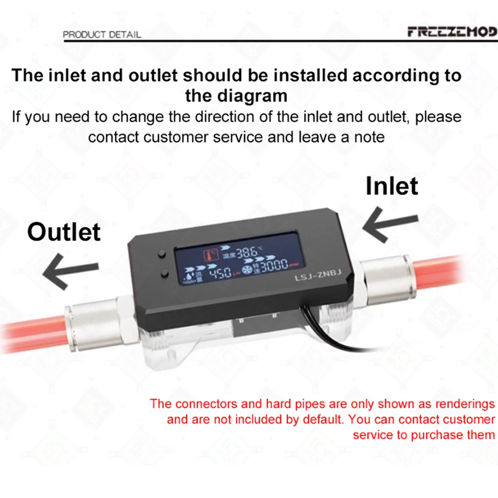 FREEZEMOD-alarma LCD 3 en 1 para detener el funcionamiento, alarma de alta temperatura, refrigeración por agua LSJ-ZNBJ - imagen 3