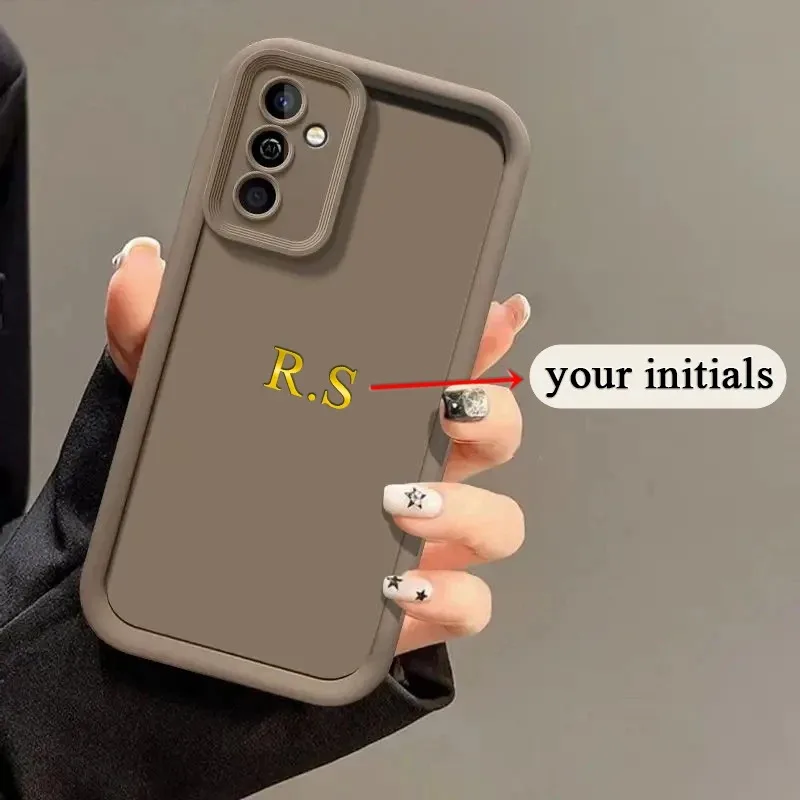 Funda personalizada con nombre, iniciales grabadas en 3D, letras doradas, para Samsung Galaxy A35, A34, A33, A32, A31, 4G, 5G - imagen 5