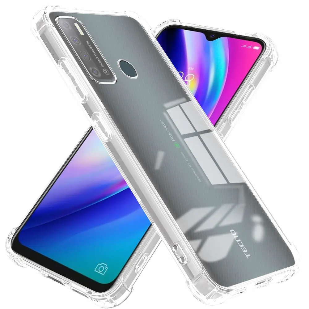 Funda de teléfono Airbag a prueba de golpes para Tecno Pouvoir 4 Pro, funda de silicona suave transparente para Tecno Pouvoir4 LC7, funda trasera - imagen 3