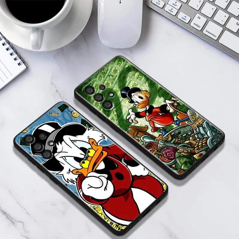 McDuck Scrooge Cool para Samsung A55, A35, A25, A15, A14, A73, A53, A13, A05S, A03S, A02S, A71, A52, A32, funda suave negra para teléfono - imagen 3