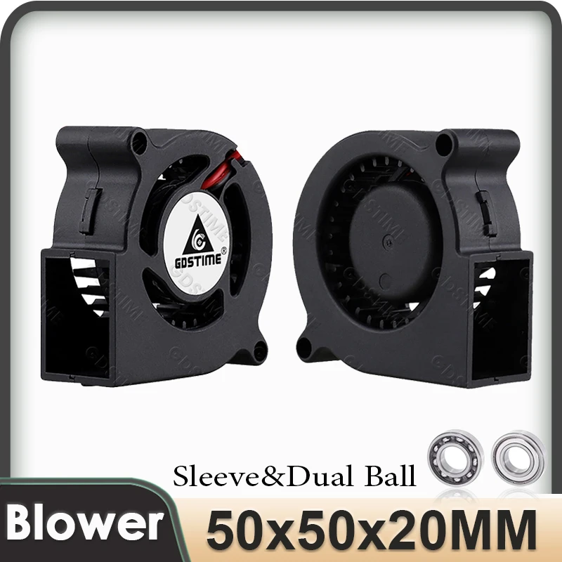 Gdstime 50mm x 20mm turbina Turbo Micro ventilador 5V 12V 24V 5020 refrigeración para DIY impresora 3D humidificador atomizador de asiento de coche