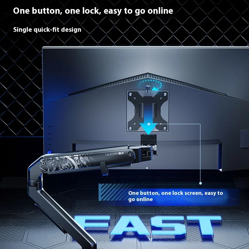 Humanex-Soporte para Monitor de ordenador, brazo de Robot voladizo, soporte de pantalla de elevación Rgb, pantallas de Pc, accesorio de juego personalizado para deportes electrónicos - imagen 3