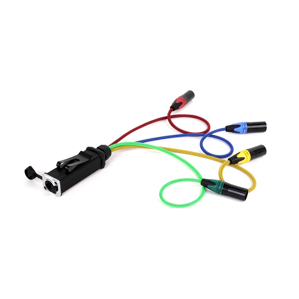 Divisor de cable RJ45 a XLR de 4 canales Cable de 3 pines macho y hembra a 1 adaptador de cable de red Ethercon 0,5 M-10 M - imagen 5