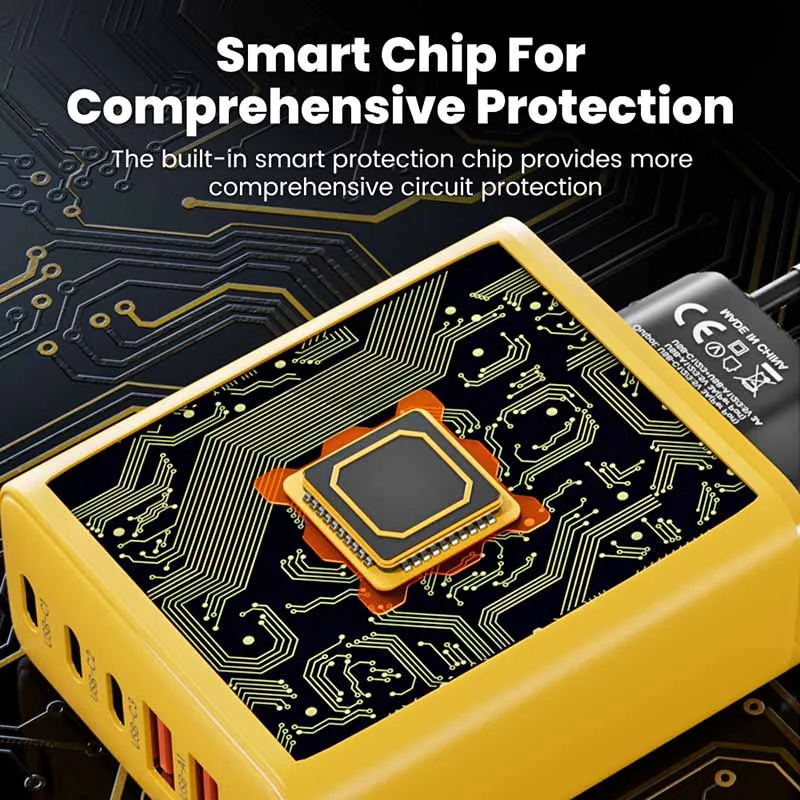 Cargador USB PD de 120W, adaptador de carga rápida para Samsung Xiaomi, multipuerto USB tipo C, adaptador de cargador súper rápido para iPhone 15 Pro - imagen 3