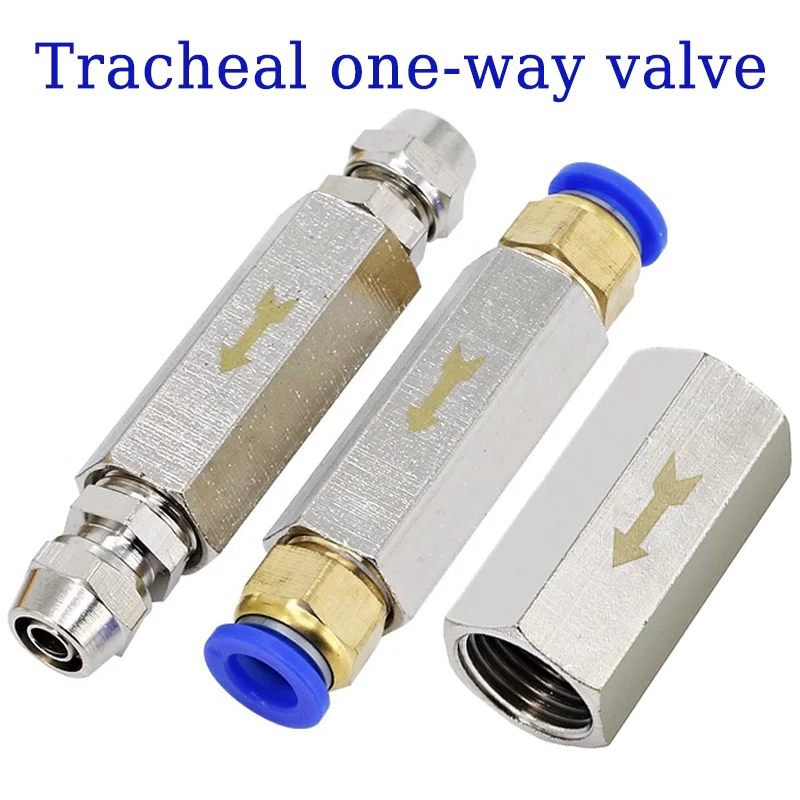 Pneumatic Check Valve 6mm 8mm 10mm 1/4 OD Hose One Way Valve Air Gas Single Way Brass Valve Air Compressor Pipe Fitting Adapter