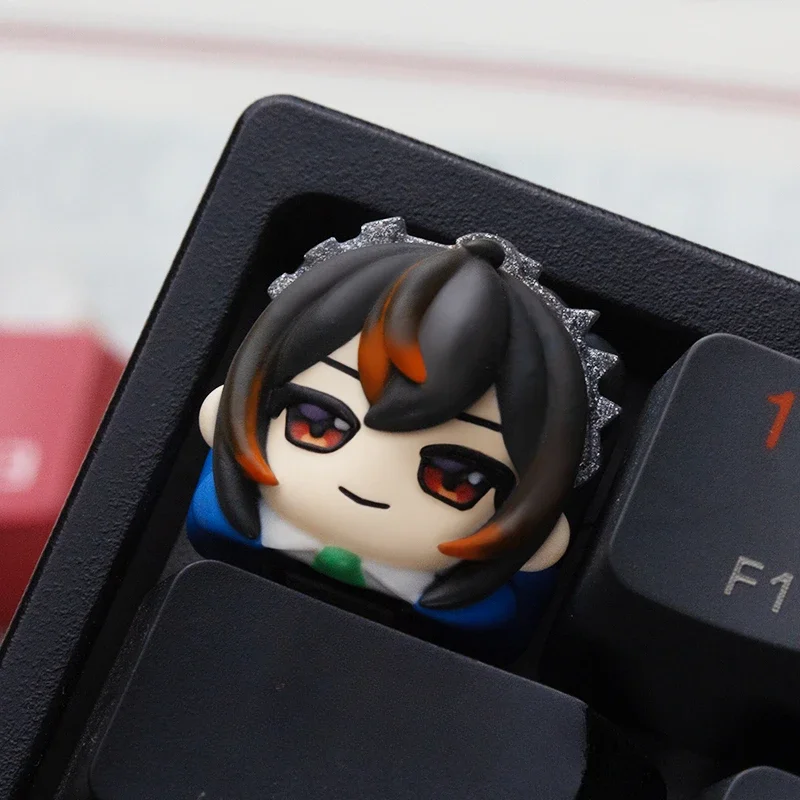 Qingyi-teclas de Anime artesanales de resina, accesorios de teclado mecánico Zenless Zone Zero, teclas personalizadas para juegos, Kaesar King - imagen 5