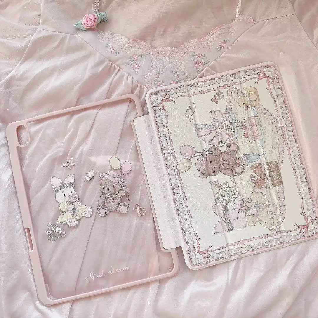 Para iPad 10th Gen funda 3 plegable Track cubierta transparente para Air 4 5 6 10,9 pulgadas 11 pulgadas 13 pulgadas para Air 2 9,7 Pro 11 12,9 13 Mini 6 7 funda - imagen 3