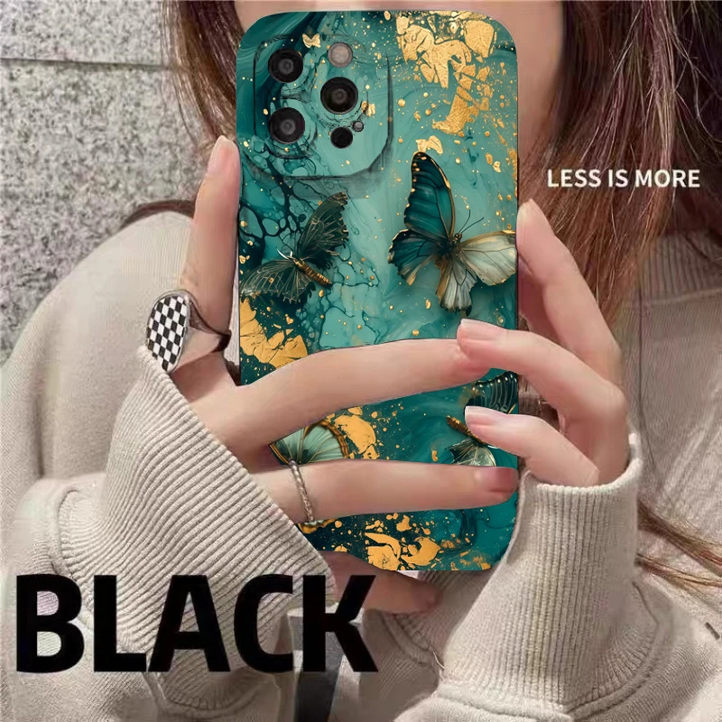 Funda de teléfono con diseño de mariposa minimalista para Xiaomi Poco F7 F6 F5 X6 X5 X3 X7 M6 Pro, funda de parachoques de silicona mate a prueba de golpes - imagen 5