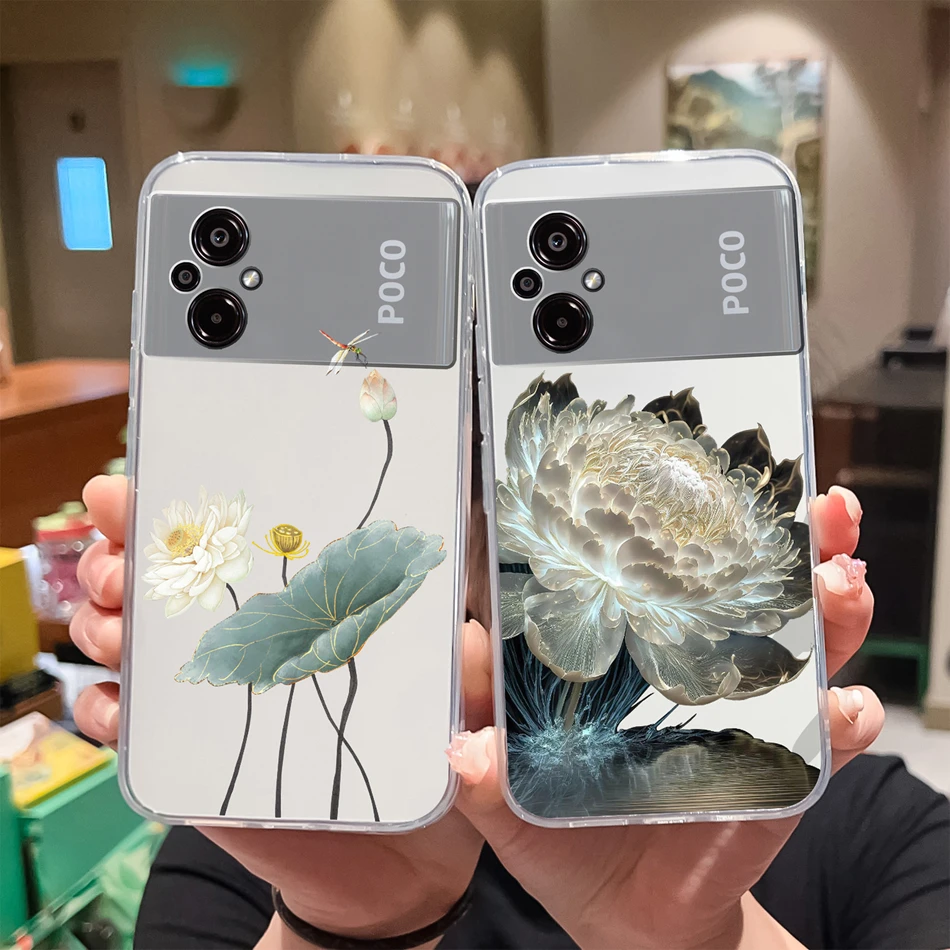 Funda para POCO M5 M5S, parachoques creativo transparente suave de dibujos animados para POCO M 5 POCOM5S, Fundas de teléfono, Funda protectora trasera anticaída - imagen 4