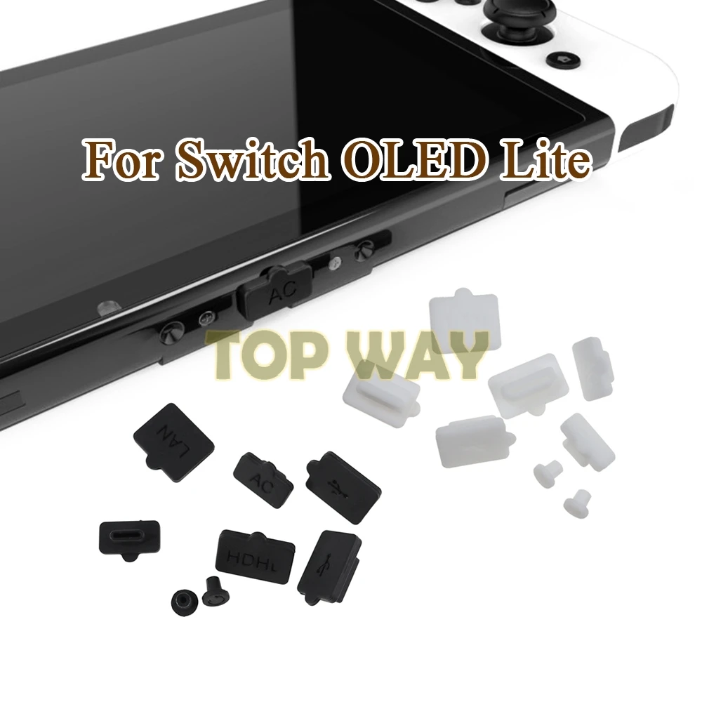 20 juegos para Nintendo Switch OLED tapón antipolvo de silicona cubierta a prueba de polvo tapón a prueba de polvo para consola Switch Lite antipolvo - imagen 2