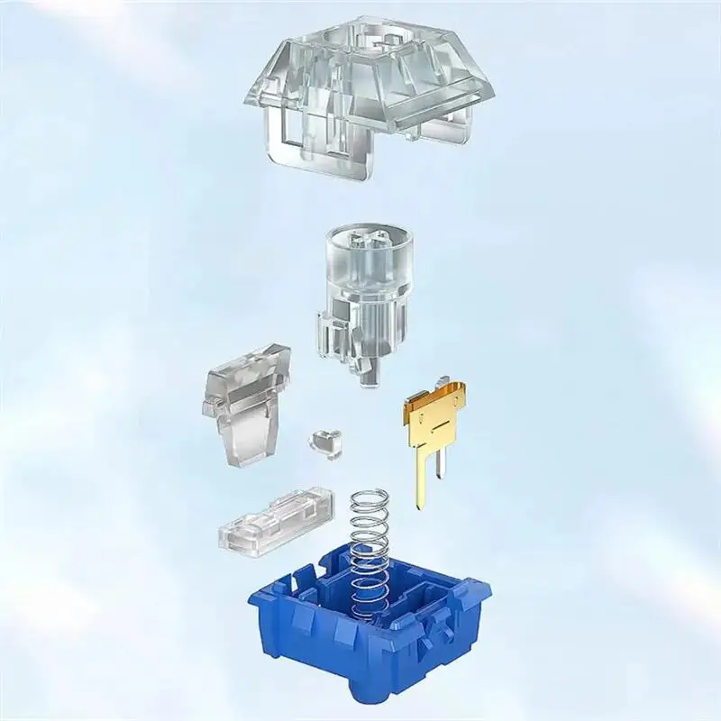 Kailh-interruptores silenciosos de aguas profundas, teclado táctil lineal, interruptor silencioso Pro 60g Lonely Island 45g RGB, interruptor de teclado mecánico de 5 pines - imagen 5