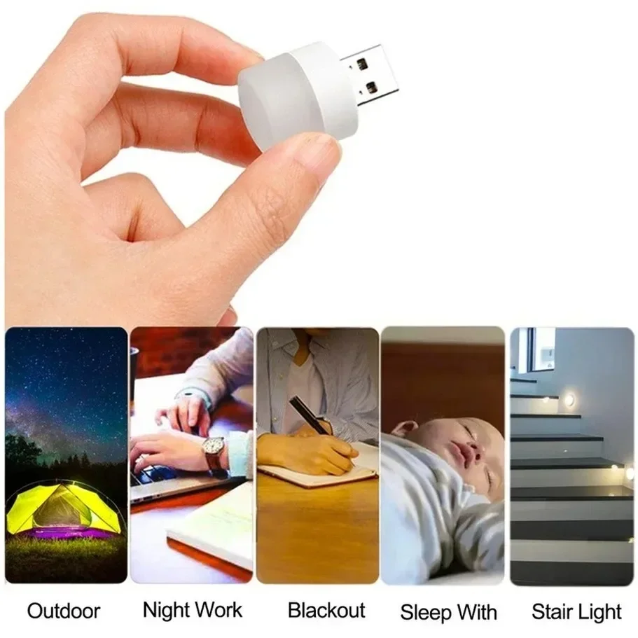 Mini luz LED USB para lectura, protección ocular, lámpara de lectura para computadora, carga de energía móvil, lámparas para libros, luz nocturna LED - imagen 3