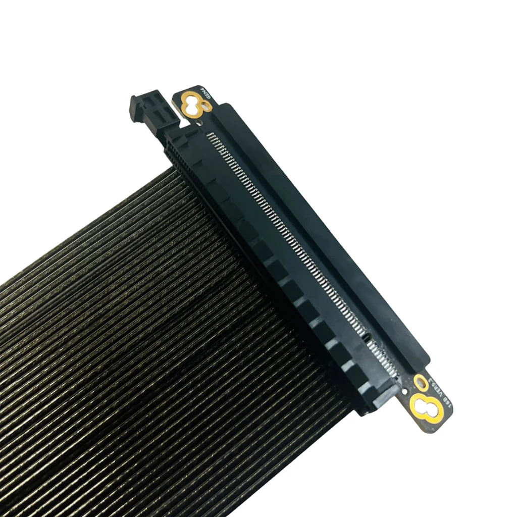 Cable elevador PCIe 4,0x16 mejorado, Cable de extensión de tarjeta gráfica inversa doble Flexible, PCI-E Gen4 plateado para chasis ITX