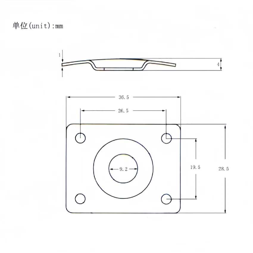Placa de conector de estilo cuadrado para guitarra y bajo, conector de entrada de salida 1/4 para piezas y accesorios de guitarra eléctrica, plateado/negro, 2 uds. - imagen 2