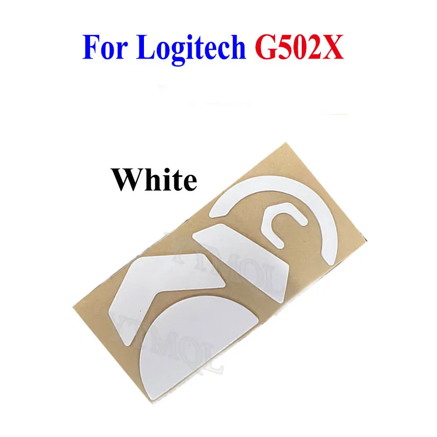 Juego de almohadillas de patines para Logitech G502X, ratón inalámbrico con cable, Blanco, Negro, pegatina antideslizante, Conector de repuesto, 1 Juego - imagen 5