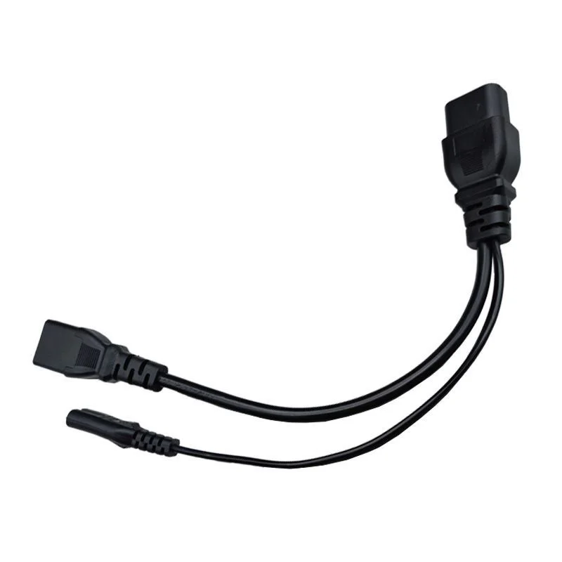 Cable de alimentación divisor Y de 30cm/0,3m IEC320 C14 a C13 + C5, Cable de alimentación hembra, adaptador de corriente CA para Monitor de PC, escáner, impresora, etc. - imagen 3