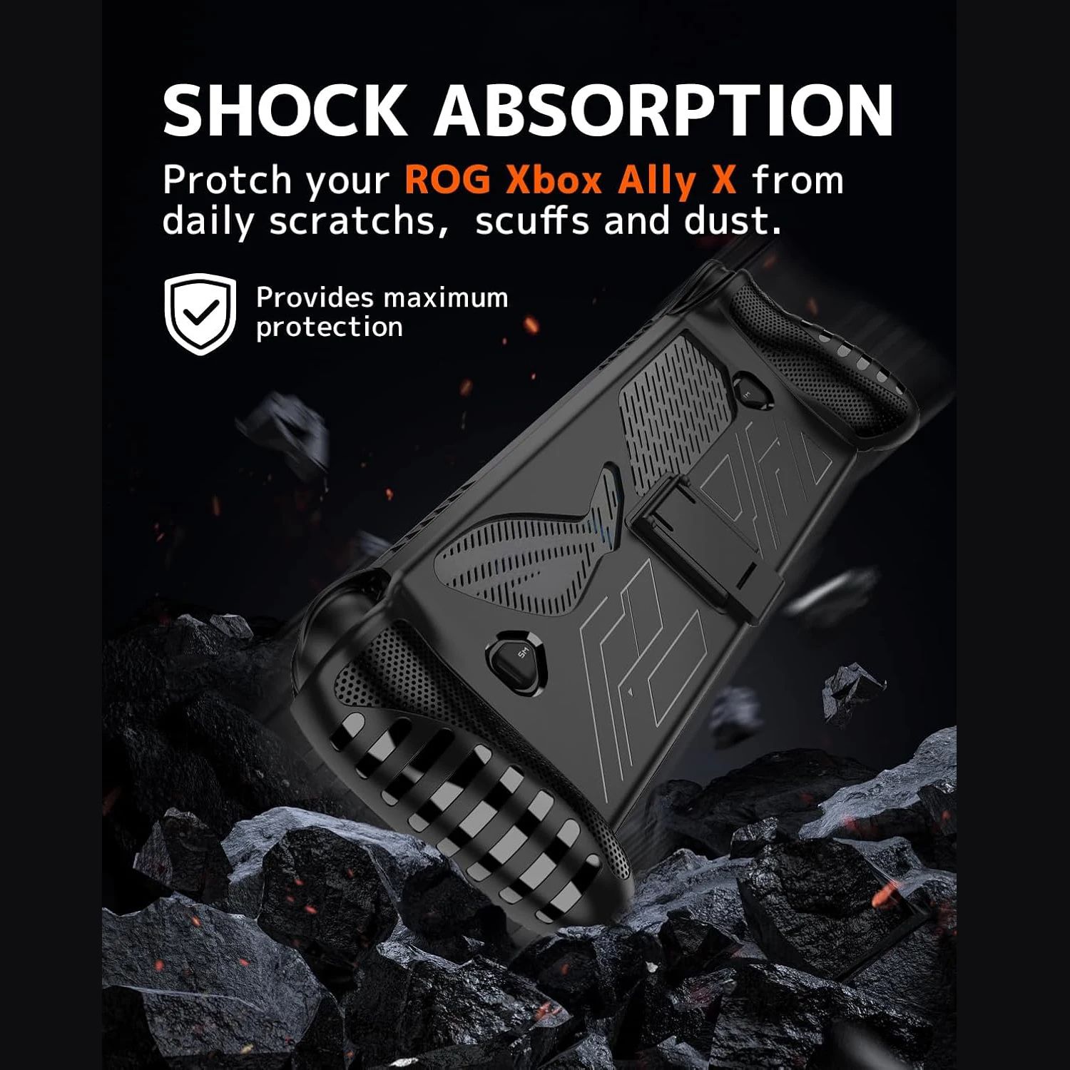 Funda protectora de TPU para consola ASUS ROG Xbox Ally X, cubierta antiarañazos a prueba de golpes, carcasa de piel con soporte, accesorios para juegos - imagen 3