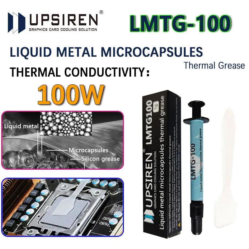 UPSIREN Grasa térmica microcápsulas de metal líquido - fácil de usar - imagen 2
