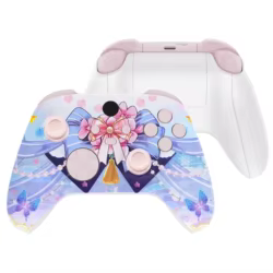 eXtremeRate Juego completo de botones de carcasa para controlador inalámbrico Xbox Core, cubierta de placa trasera frontal lateral - Cryo Impact