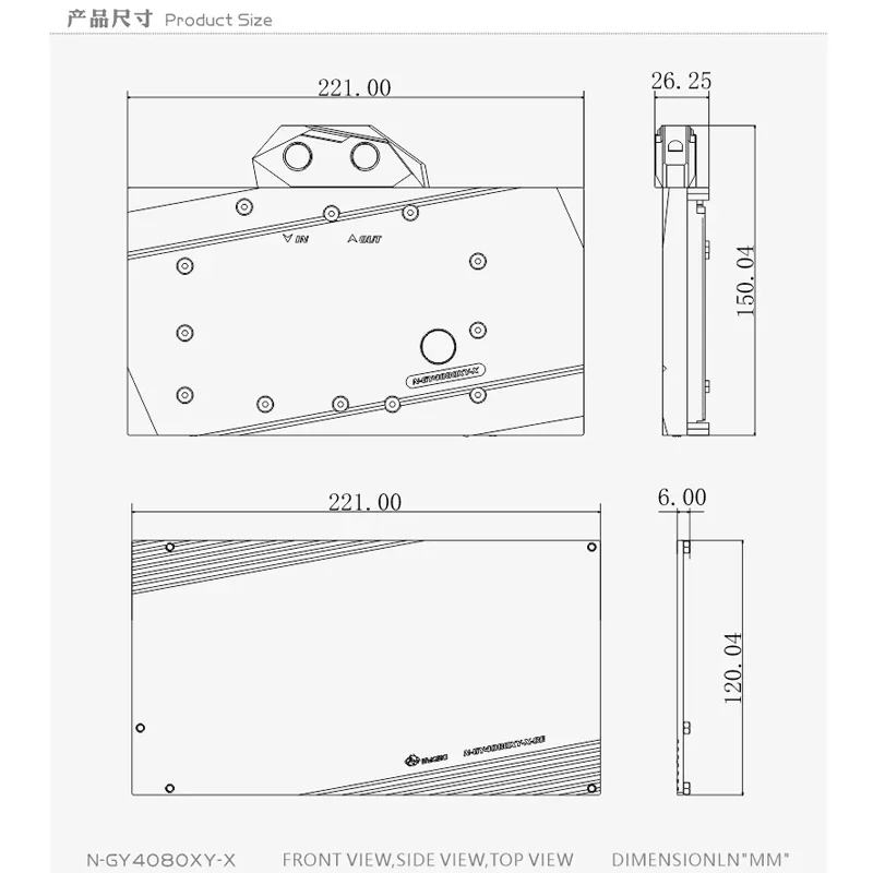 Bykski GPU bloque de agua para GALAX GeForce RTX 4080 Super BOOMSTAR tarjeta OC/puertas de agua densas/diseño de cubierta completa N-GY4080XY-X - imagen 3
