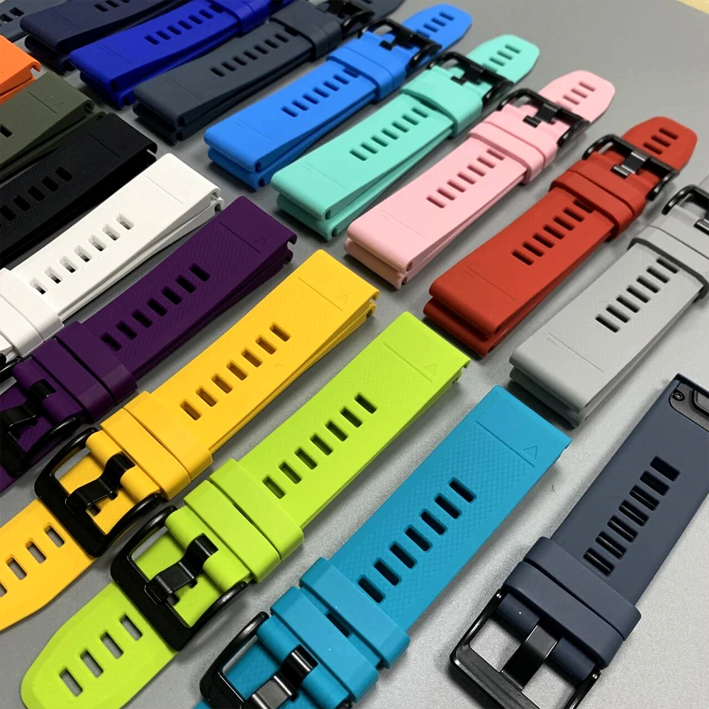 Correa de silicona de 22 y 26mm para Garmin Fenix 5 5X Plus, banda deportiva oficial para Garmin Epix Enduro/Fenix 8 Pro 7X 6X 7 6, banda QuickFit - imagen 5