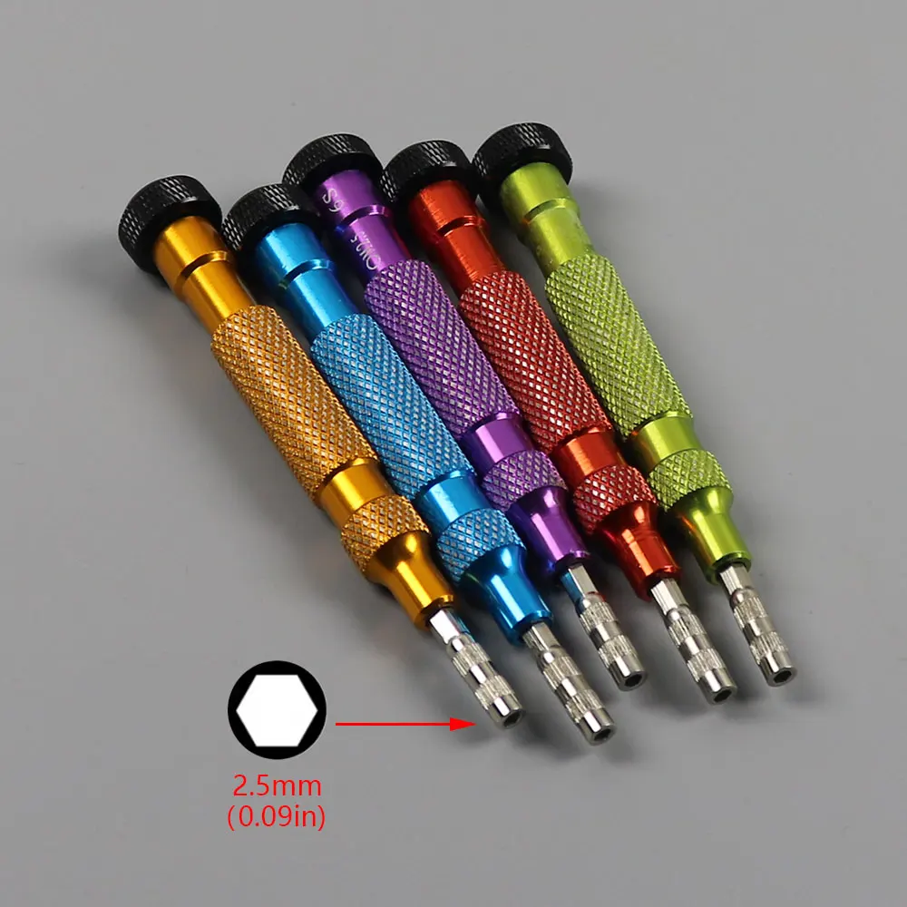 Destornillador de precisión hexagonal interno, controlador de enchufe de Metal para placa base iPhone 6S, herramientas manuales de reparación de apertura de tornillo hexagonal de 2,5mm - imagen 2