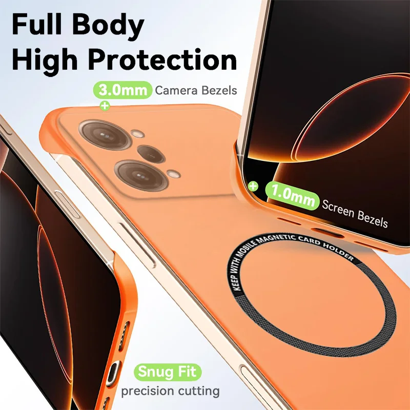 Fundas de teléfono magnéticas delgadas para OPPO K10 Pro K10Pro 5G PGIM10, cubierta dura mate antiarañazos, armadura a prueba de golpes sin bordes - imagen 3
