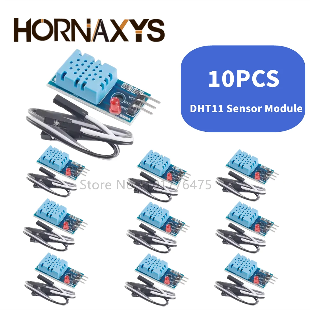 10 uds/3pin KY-015 DHT-11 DHT11 Módulo Sensor Digital de temperatura y humedad relativa + PCB para Arduino DIY Starter Kit - imagen 3