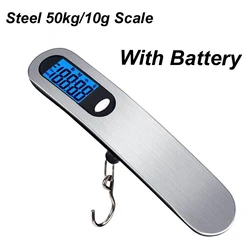 Báscula de Pesca Digital 50 kg de Acero Portátil