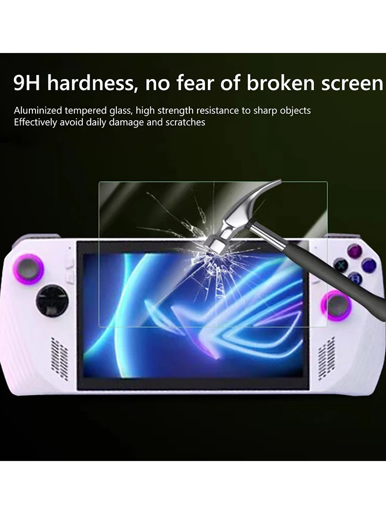 Protector de pantalla de vidrio templado HD 9H para consola ASUS ROG Ally, cubierta resistente a los arañazos, antihuellas y al aceite - imagen 4