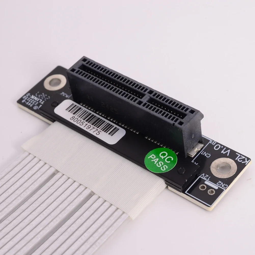 Conector PCI-E 4,0 x4 a x4 chapado en plata Turn 90 °   Cable extensor vertical de ángulo recto PCIe 4x Tarjeta de captura RAID SSD LAN Adaptador - imagen 5