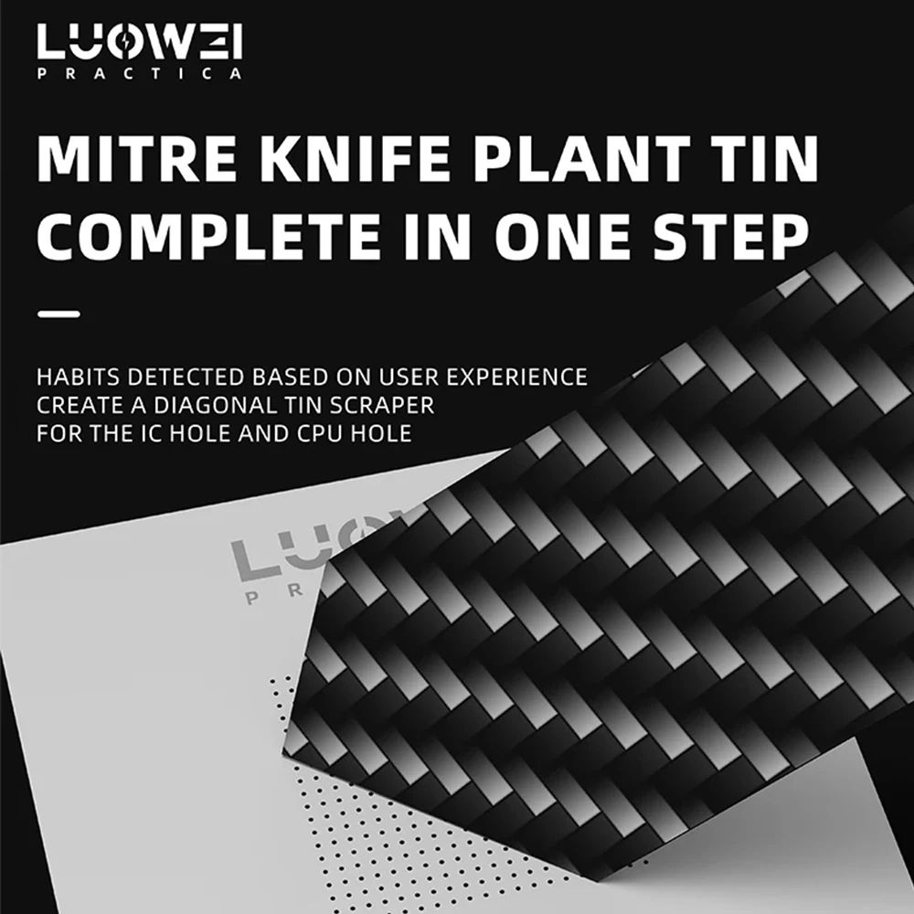 LUOWEI LW-T01 T02 T03 raspador de estaño no magnético de fibra de carbono/herramienta de palanca para reparación de ordenadores de teléfonos móviles herramienta de eliminación de raspador de estaño - imagen 5