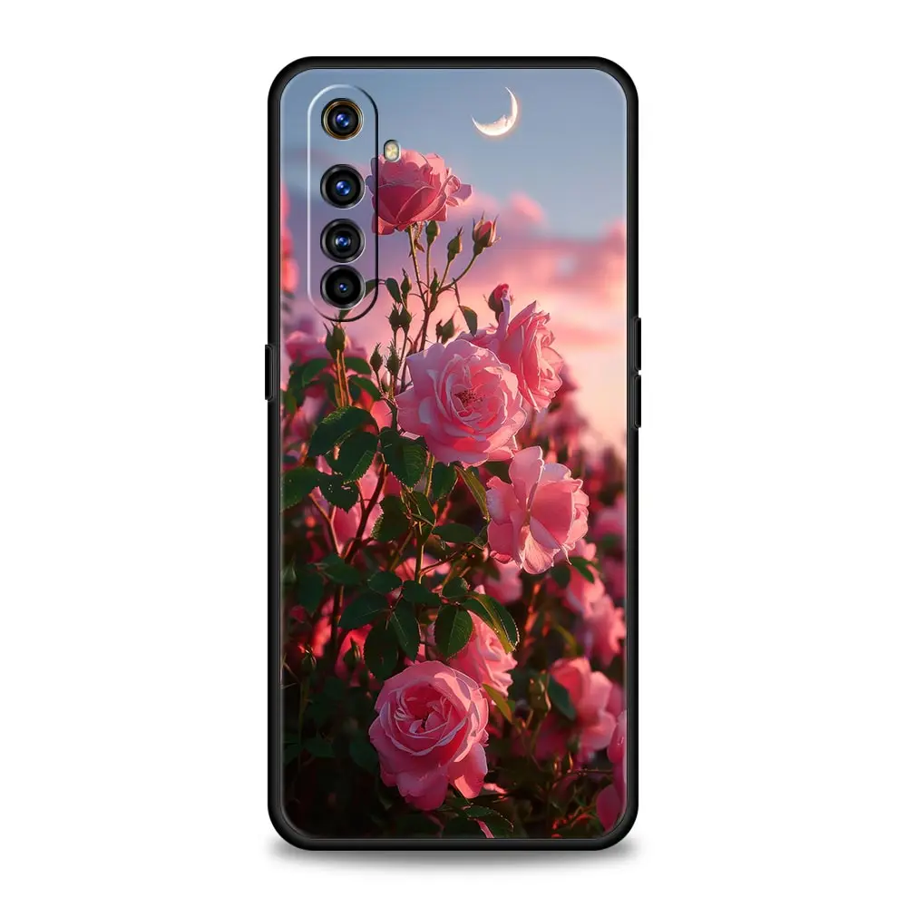 Funda para Realme GT Neo 2, 3, 3T, 5, 12, 11, 5G, 10, 9, 8, 5G, 7, 6, GT5, GT3, GT2 Pro Plus, C21, C11, C25, flores rosas rojas hermosas - imagen 3